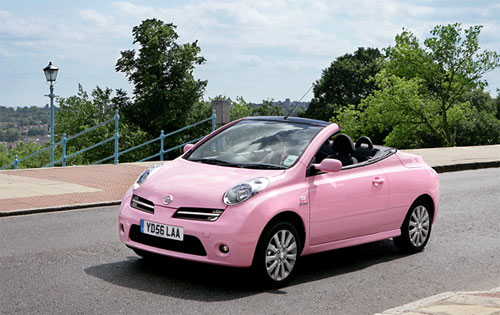 I would drive as far as my bubble gum pink sports car convertible would